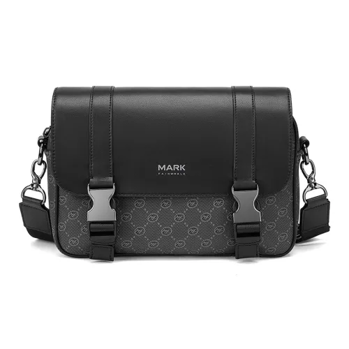 FAIRWHALE Synthetic Leather Men's Messenger Bag Crossbody Bag Shoulder Bag Regular Unisex Black
