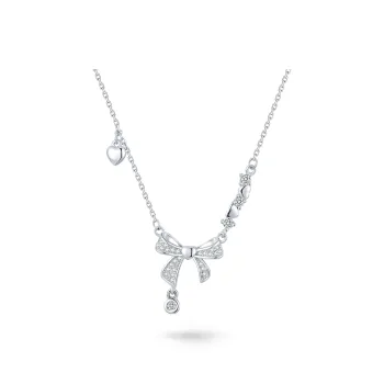 MAGICPOLE 925 Sterling Silver With Zircon Necklaces Women's Silver, Love Confession Box