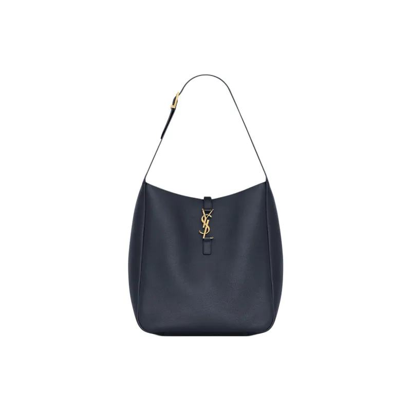 SAINT LAURENT Calfskin Handbag, Shoulder Bag Large Size Women's Marine Blue-0