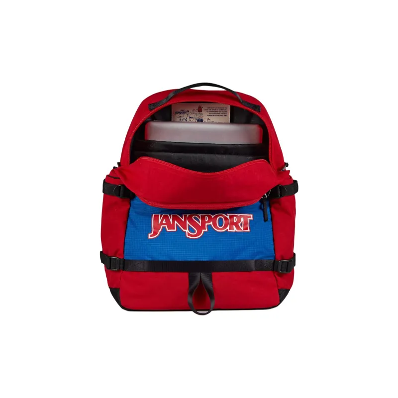 JanSport Recycled Nylon Backpack Unisex Red-5