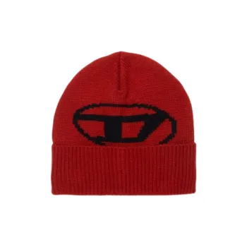 DIESEL Oval D Logo Intarsia Knit Beanie