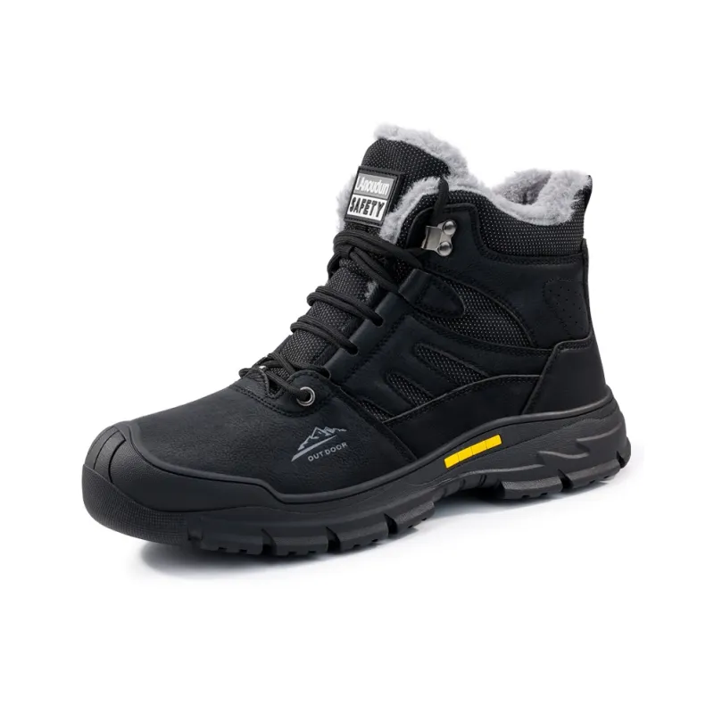 Blue Gull Shield Water Resistant Impact Resistant High Top Outdoor Shoes Unisex Black-1