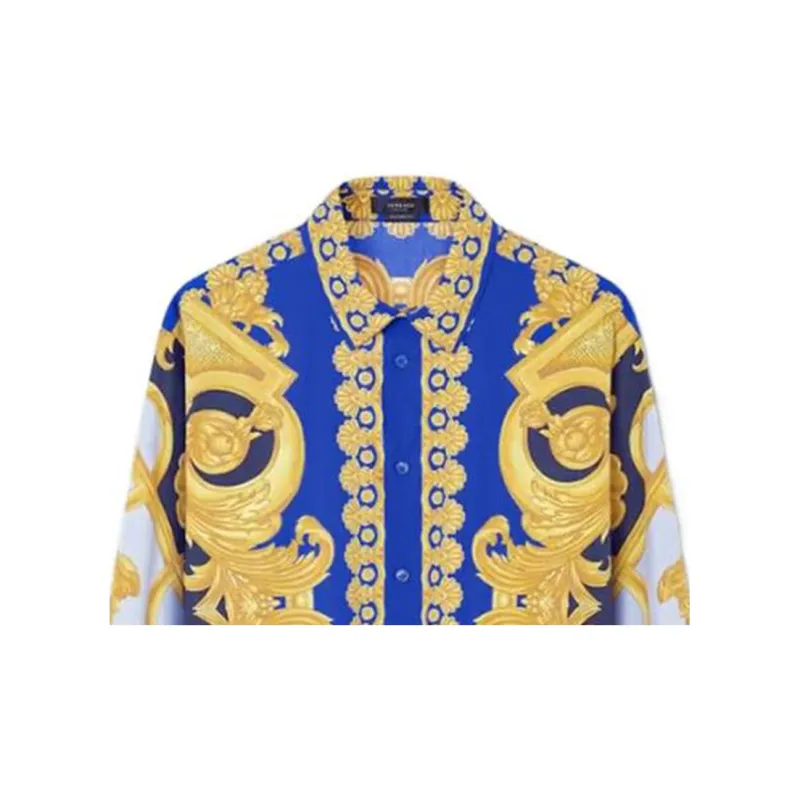 VERSACE VERSACE SS23 Shirt Men's Blue Gold-4