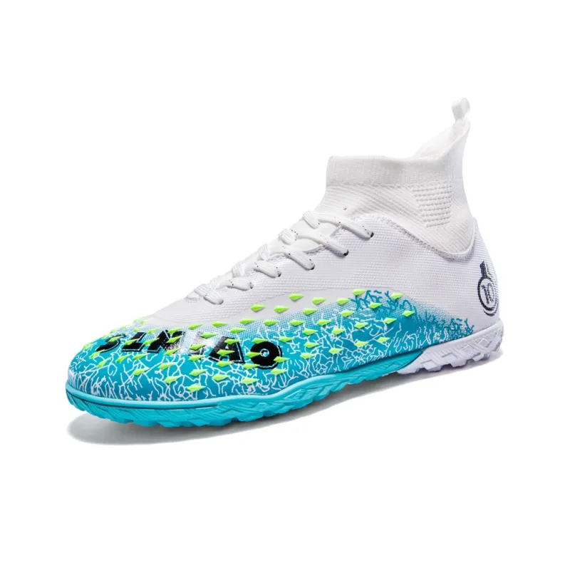 CAMKIDS Slip Resistant, Anti Kick, Waterproof, Lightweight, Cushioning High Top Kids' Soccer Shoes Teenagers-18