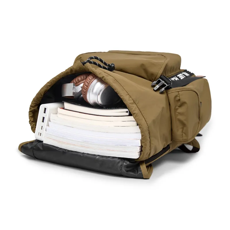 Lee Fabric Backpack Regular Unisex Rock Soil Brown/Obsidian Black-2