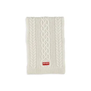 KENZO Wool Knit Scarves Women's White
