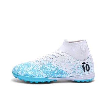 Kuding Soccer Shoes Unisex High Top Pink/Black/Gold/Blue/White