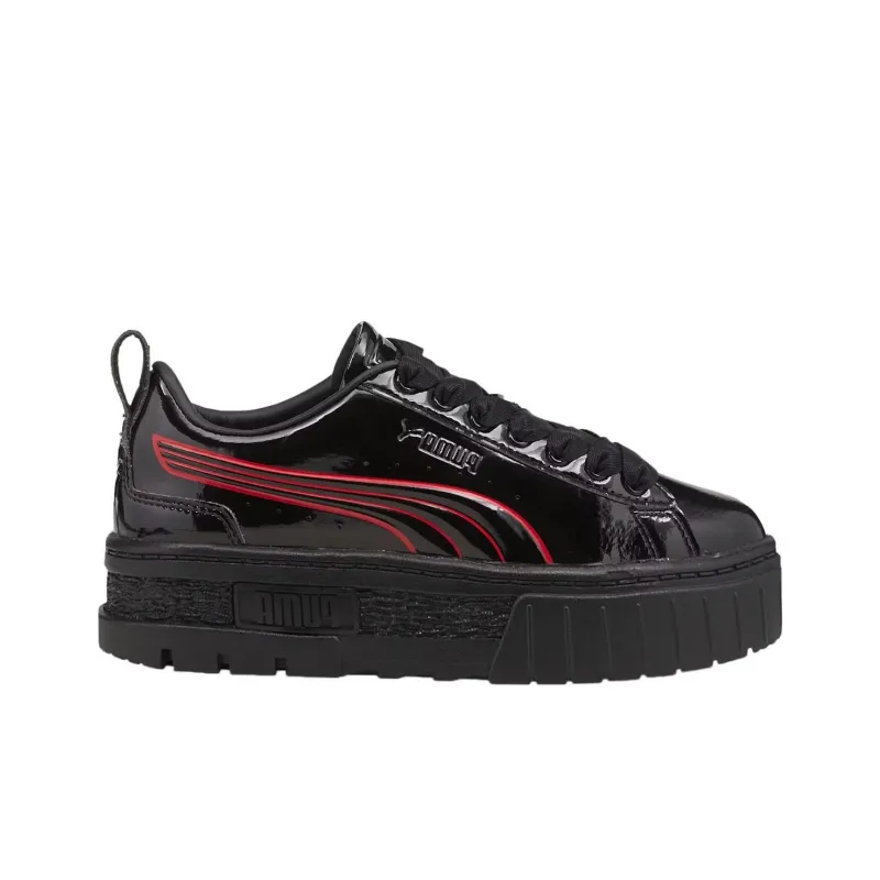 Batman x PUMA Mayze Anti Kick And Abrasion Resistant Low Top Kids' Skateboarding Shoes Black Teenagers-1