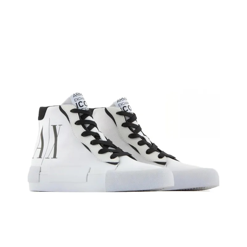 ARMANI EXCHANGEAE Icon High Top Skateboard Shoes Women's White-2