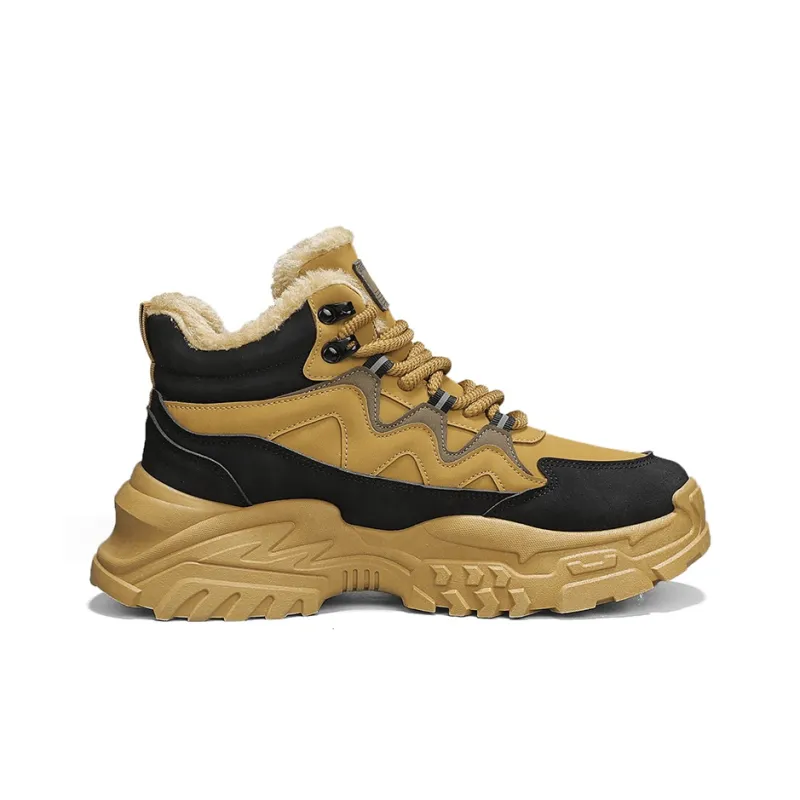 DM Work Boots Men High Top Khaki/Camel-2