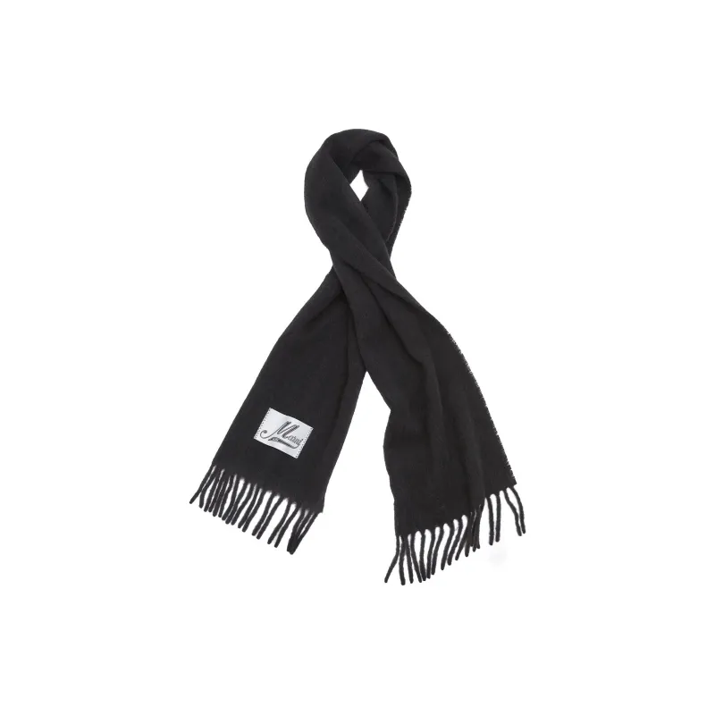 MARNI Logo Patch Fringed Edge Scarf-0