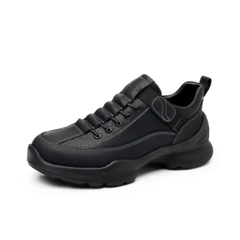 Mulinsen Black Warrior Cow Leather Warm Fleece Lined Mountaineering Hook and Loop Men's Black