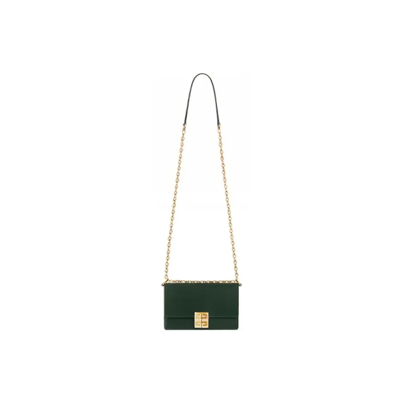 GIVENCHY 4G Box Smooth Cow Leather Shoulder Bag, Crossbody Bag Trumpets Women's Forest Green-1