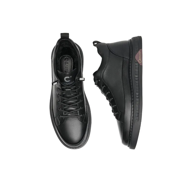 C°BANNER Low Top Skateboard Shoes Men's Black Plus Size-4