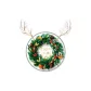 Christmas Wreath Reindeer Edition Atmosphere Hanging Frame | Building Blocks Not Included