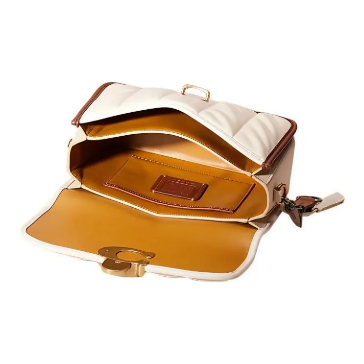 COACH Studio Nappa Leather Crossbody Bag, Shoulder Bag Medium Size Women's White-3
