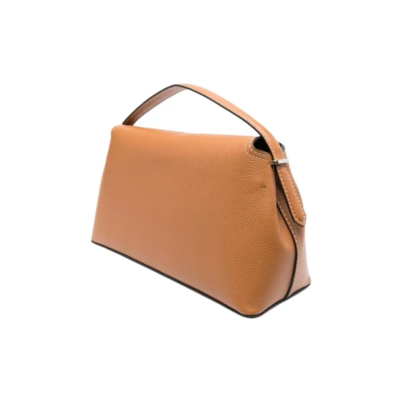 TOTEME Cow Leather One Shoulder Handbag Women's Brown-1