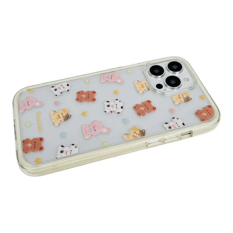 Wei Xin TPU Material 2 in 1 Stars Animal Phone Cases Compatible With IPhone 16/15 Pro Max/Apple 13/14 Pro Max/12-3