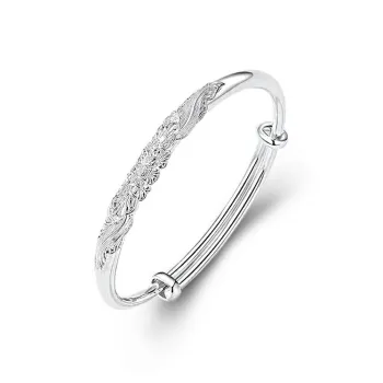 JESCAKOO Sterling Silver Bangles Women's