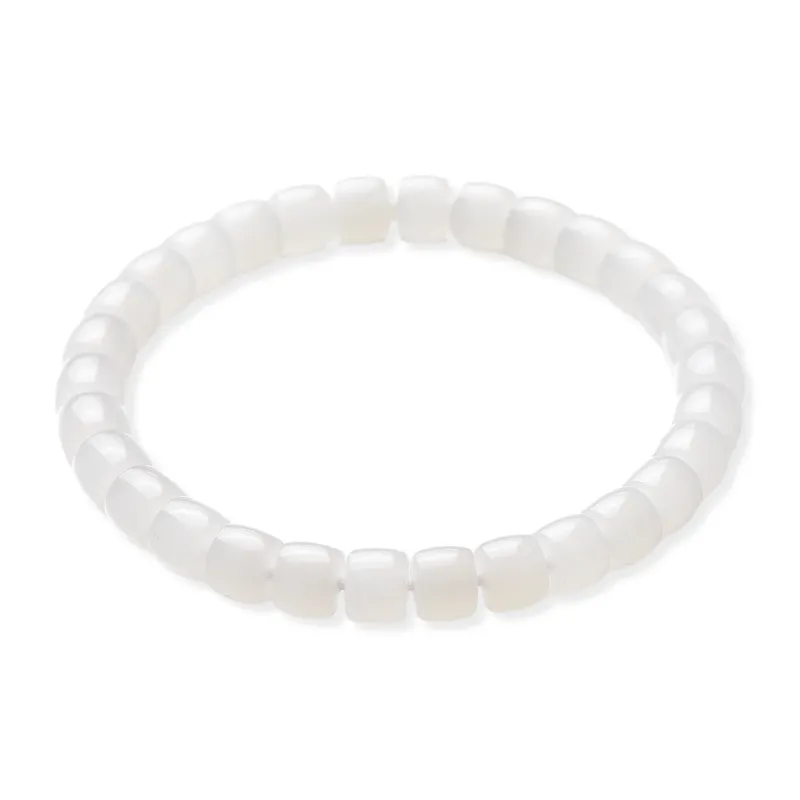 The Call Of The Heart Hetian Jade Bracelets White Jade Unisex-0