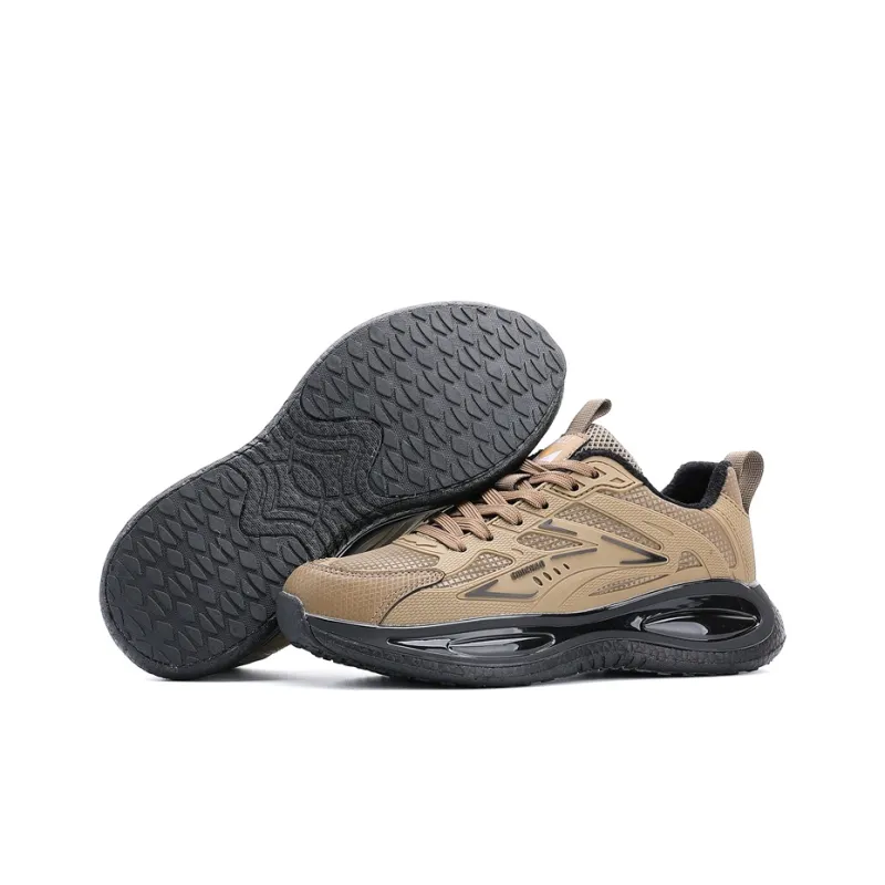 POLUDIYIPI Running Shoes Unisex Low Top Crystal Velvet Khaki-2