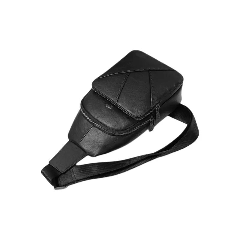 BISON DENIM Cow Leather Shoulder Bag Crossbody Bag Sling Bag Regular Men's Black-2
