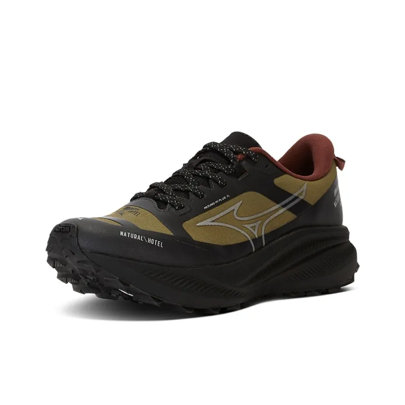 Mizuno Pi Plus PL Outdoor Shoes Unisex Low Top Splat Black/Yellow Green-1