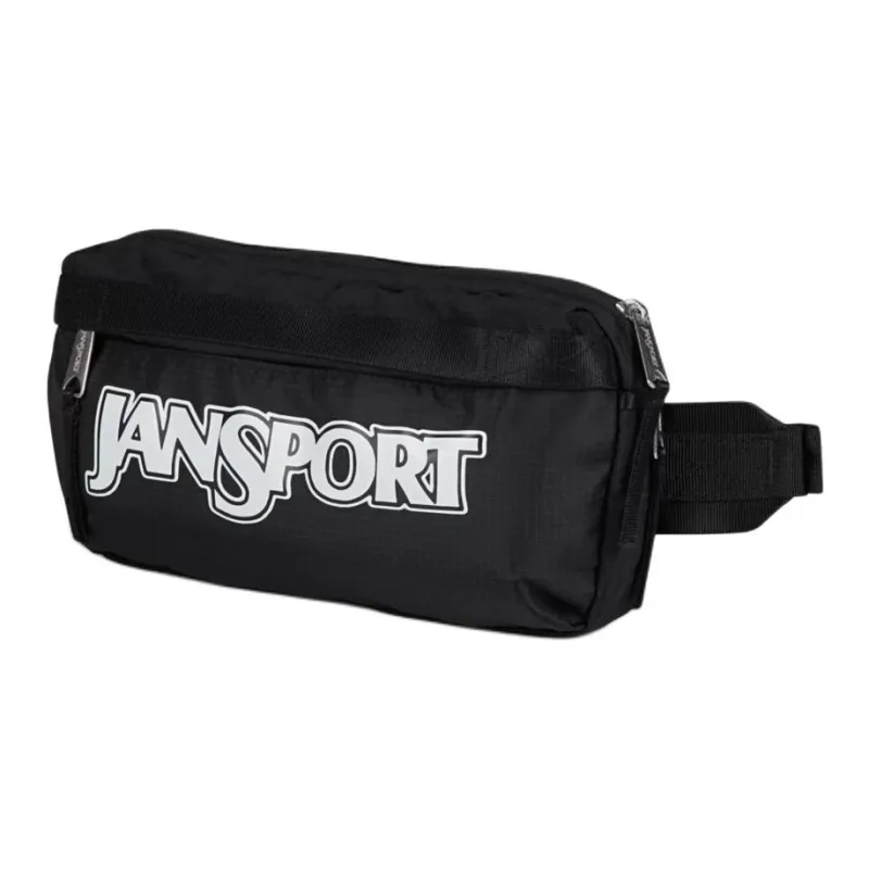 JanSport Recycled Nylon Fanny Pack Unisex Black-1