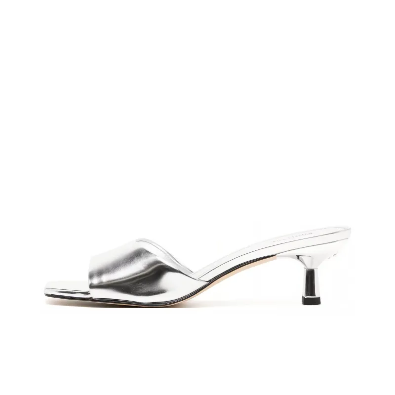 MICHAEL KORS Amal Slip-Resistant Slide Slippers Women's Silver-0