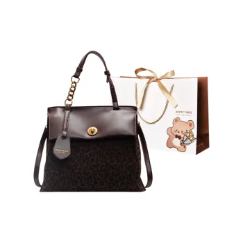 ERANGBEAR PU Backpack Regular Women's Coffee Brown Black