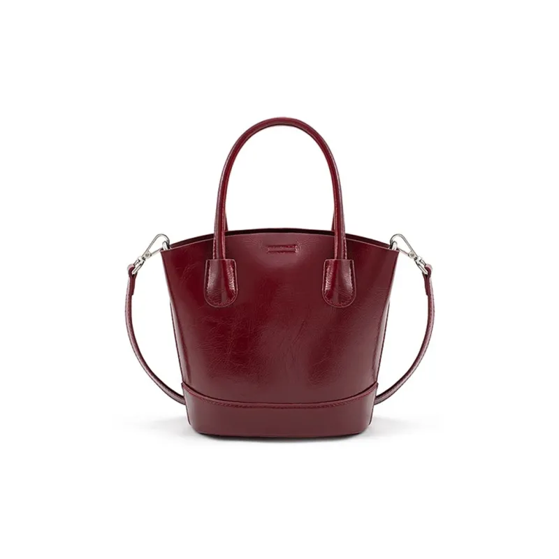 PAYOT Microfiber Synthetic Leather Handbag Regular Women's Burgundy/Brown/Black-1