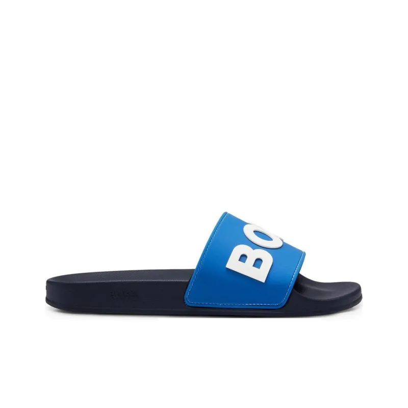 HUGO BOSS Slip Resistant Slide Slippers Men's Blue-1