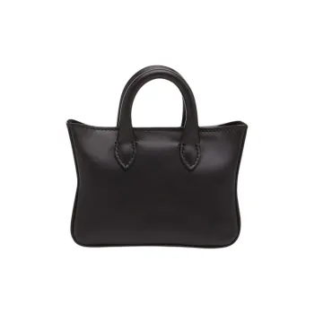 FERRAGAMO Cow Leather Tote Bag Shopping Bag Handbag Shoulder Bag Mini Women's Black