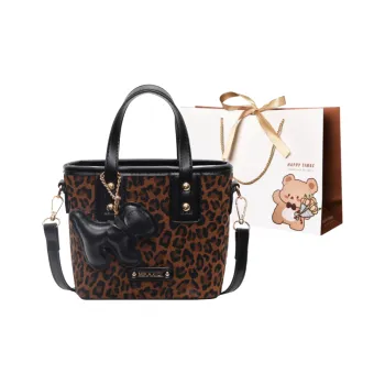 ERANGBEAR PU Women's Handbag Shoulder Bag Crossbody Bag Small Size Women's Black & Coffee/Black & Brown/Coffee/Brown