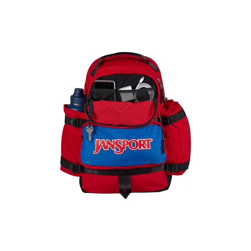 JanSport Recycled Nylon Backpack Unisex Red-6