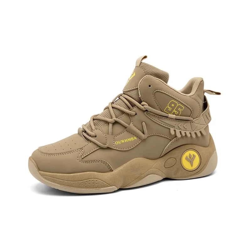 OUWENHEIMANBA Cushioning Coverage Rebound Height Increase Abrasion Resistant Breathable High Top Basketball Shoes Men's-5
