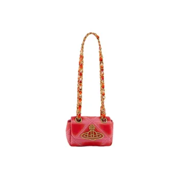 Vivienne Westwood Smooth Finish Lambskin Handbag, Shoulder Bag Women's Pink
