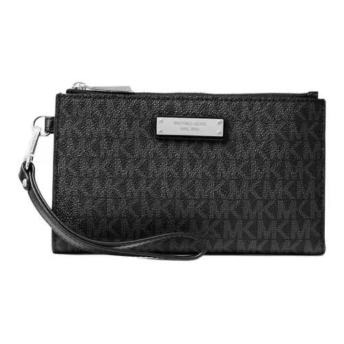 MICHAEL KORS Adele Leather Wallet Large Size Women's Black