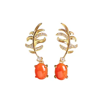Nine Music Agate Earrings Women's
