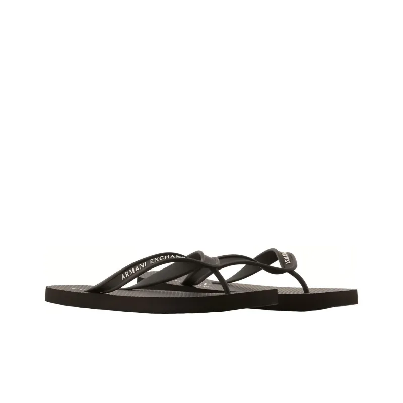 ARMANI EXCHANGEAE Rubber Sole Flip Flops Men's Black-3