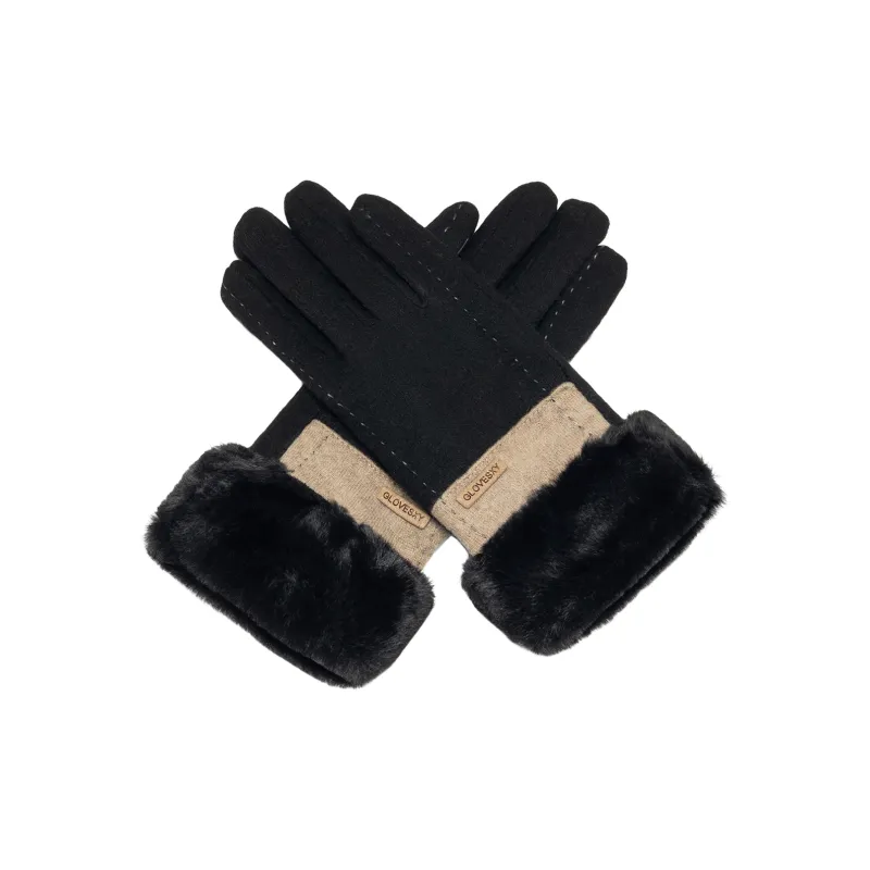 Shanghai Story Sheep Wool Blend Knit Gloves Women's-6