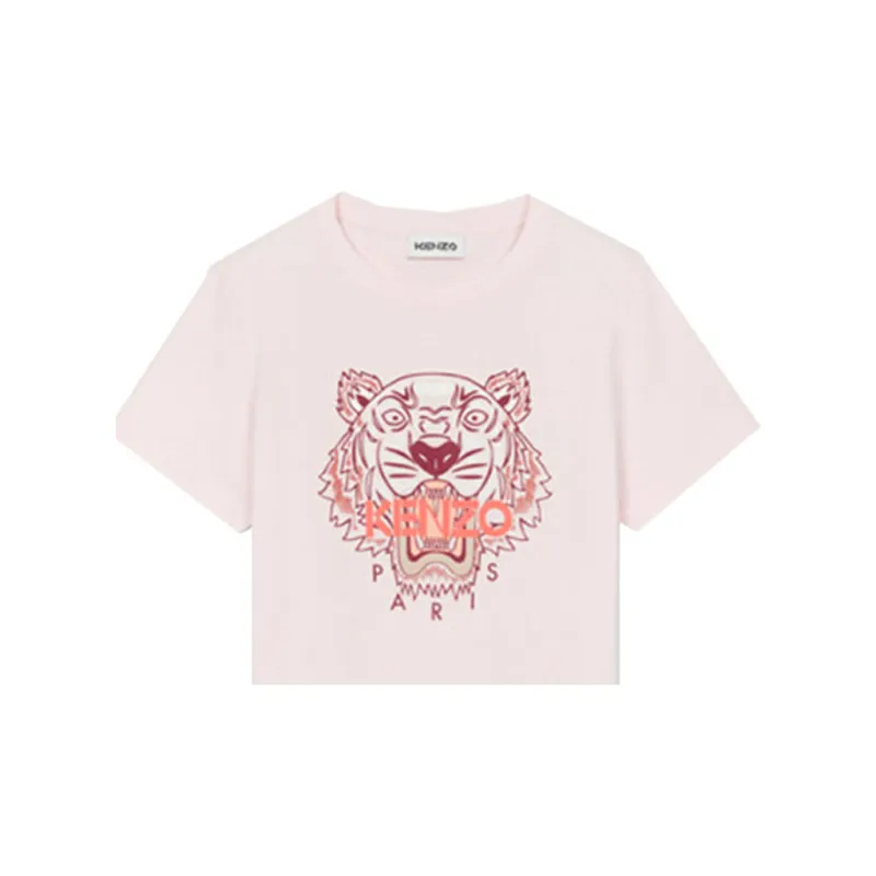 KENZO Classic Tiger Head T-Shirt Women's Pink-5