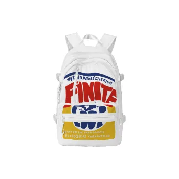 FINITE LOOP Recycled Material Backpack Regular Unisex White
