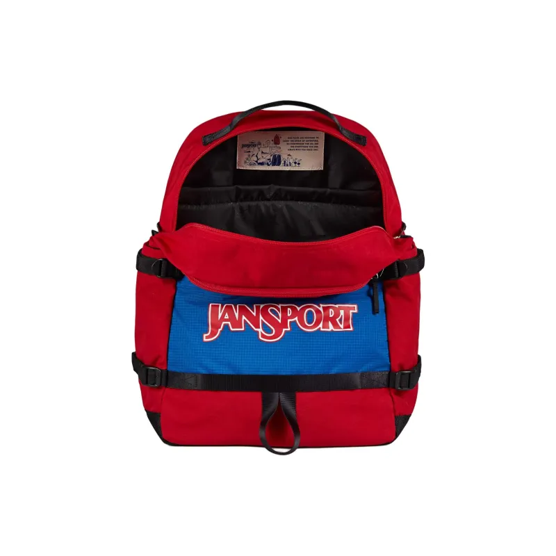 JanSport Recycled Nylon Backpack Unisex Red-4