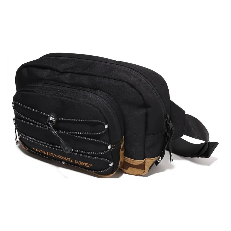 A BATHING APE Polyester Canvas Fanny Pack Regular Men's Blue/Black-5