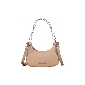 MICHAEL KORS Cow Leather Crescent Bag, Shoulder Bag, Crossbody Bag Trumpets Women's Camel