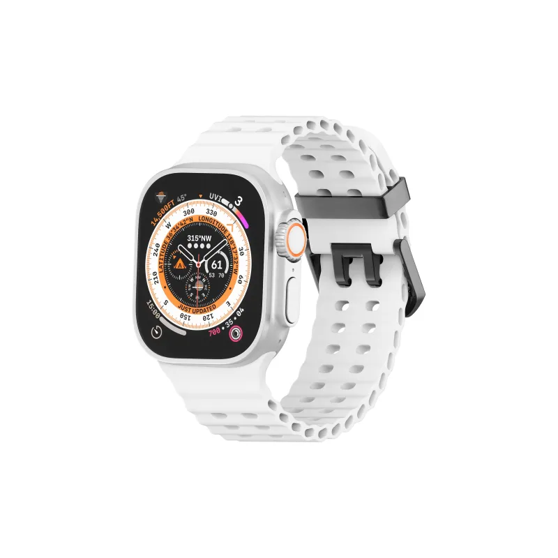 YOOVEI Watch Band Apple Compatibility Liquid Silicone Material-2