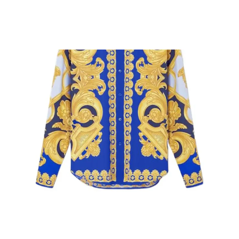 VERSACE VERSACE SS23 Shirt Men's Blue Gold-5