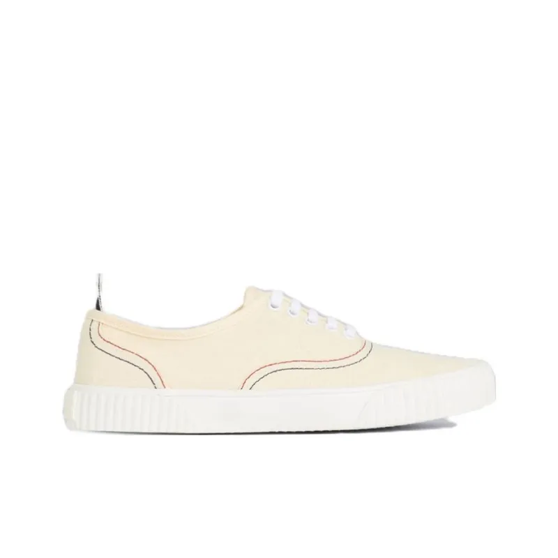 THOM BROWNE Heritage Cotton Canvas Sneakers-1