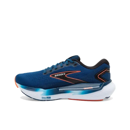 Brooks Anti Slip Wear Resistant Low Top Casual Running Shoes Men's Blue